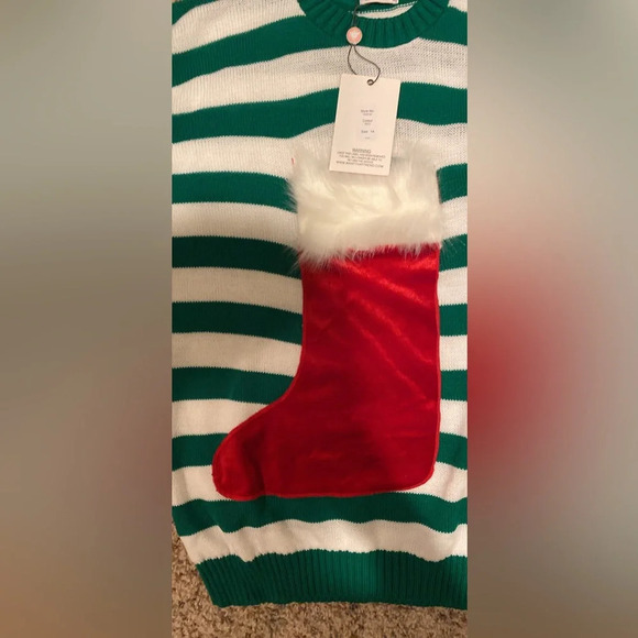 Ugly Christmas sweater with stocking - Picture 2 of 7